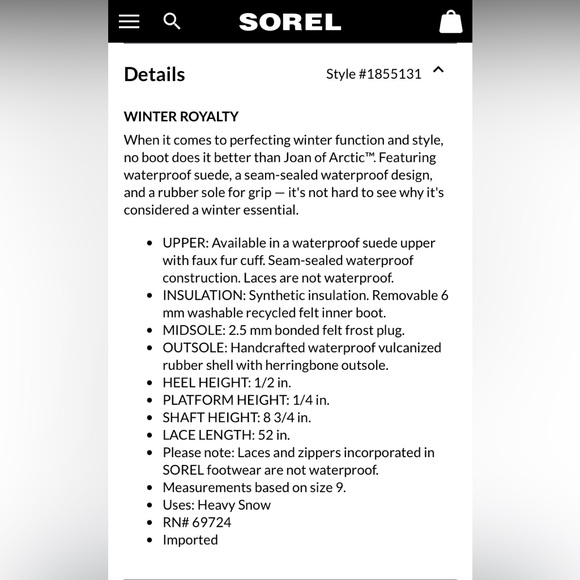 Women’s Sorel Joan of Arctic Winter Boots NWT, Size 9 - Picture 12 of 12